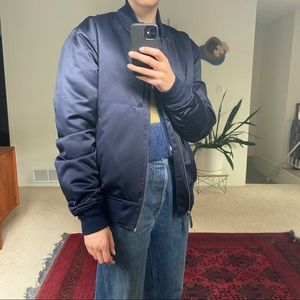 Stussy Bomber Jacket Navy Silk